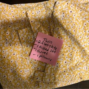 Yellow Floral Twin Bedding Set